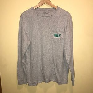 Grey long sleeve football shirt